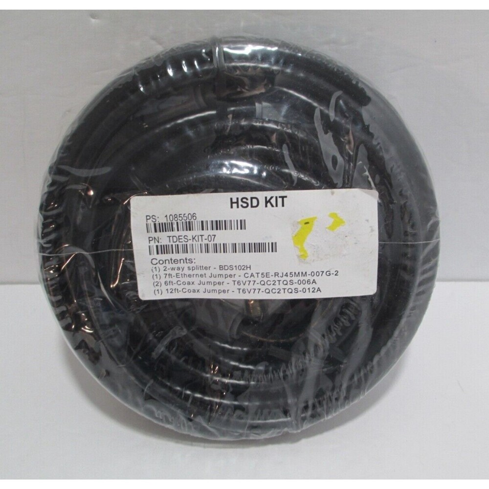 NEW HSD Cable Kit-7 ft Ethernet & 6/12 ft. Coax (jumpers) Cables-Splitter